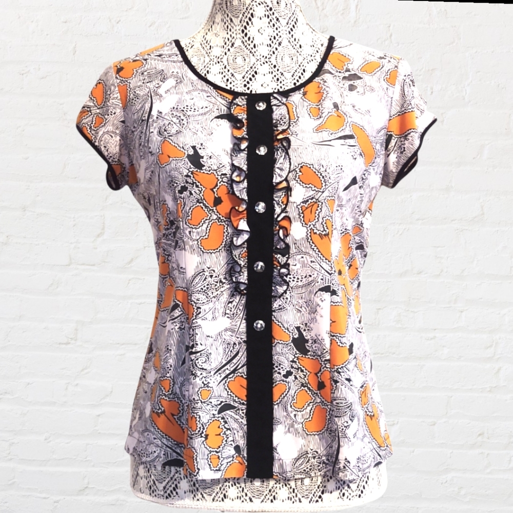 Retro vintage vibes cool polyester short sleeve